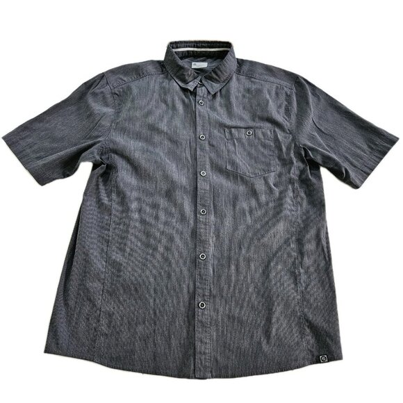 Cloudveil Shirt Mens M Gray SS Button Down Stretch Pocket Casual Outdoor FLAW - Picture 7 of 16